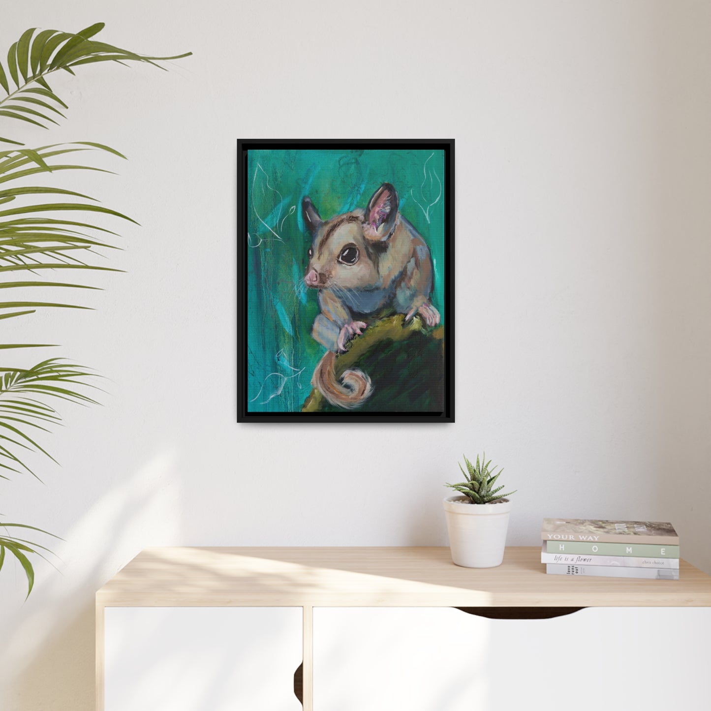 Glider Canvas Print with Black Frame